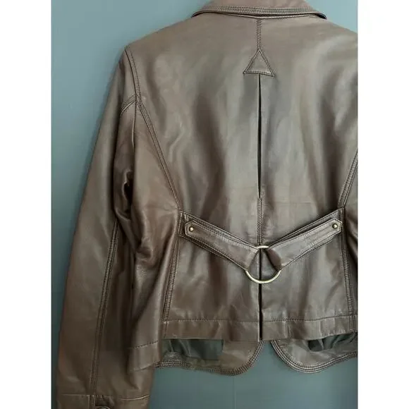 Vintage Wilsons Leather Brown Leather Jacket Academia Size Large - Picture 6 of 8
